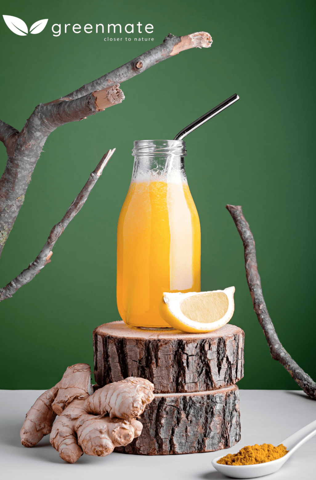 Antiinflammatorisk shot med ingefær, gurkemeje og citron