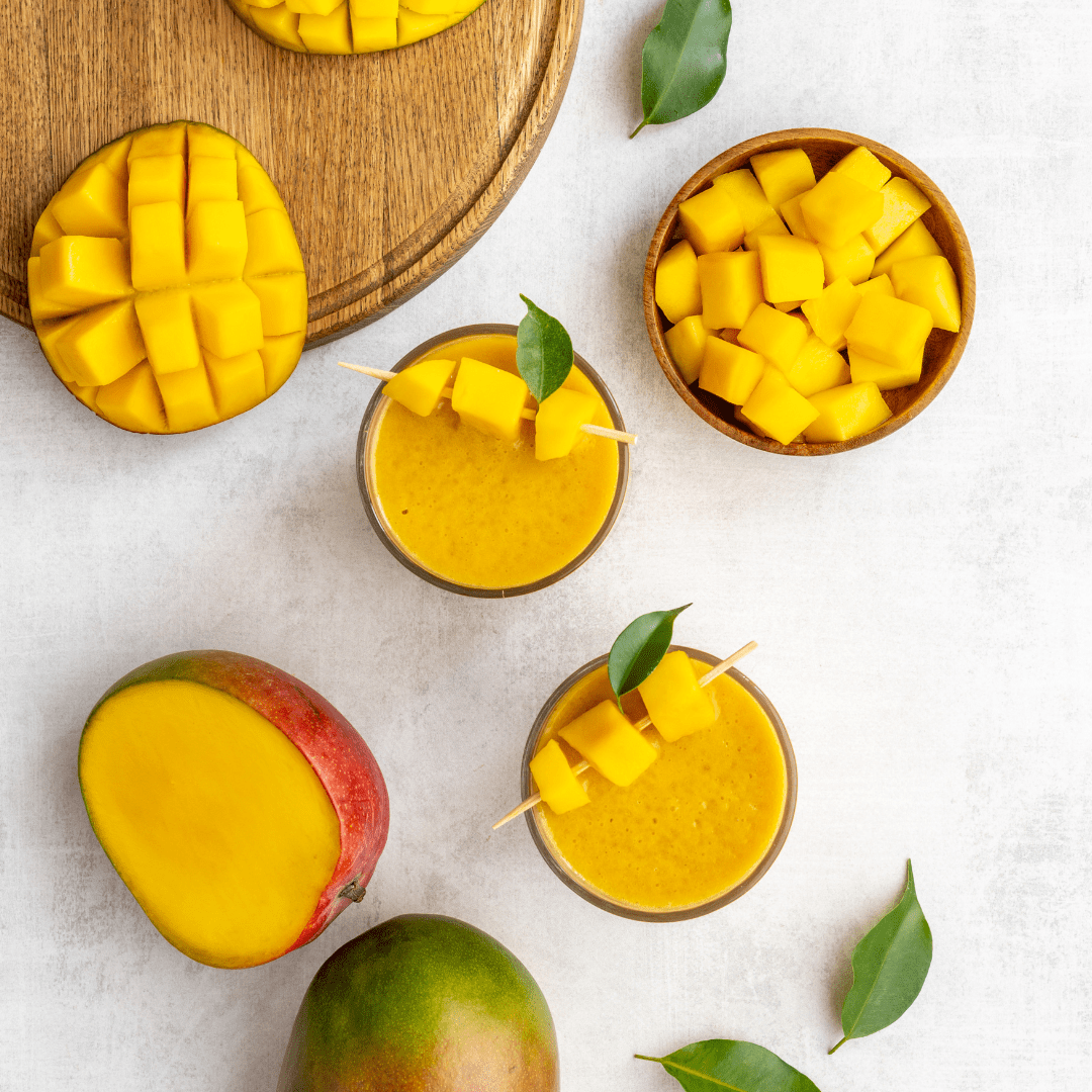 Vegansk smoothie med mango