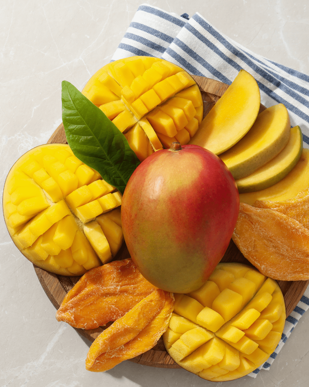 Tørret mango med mørk chokolade