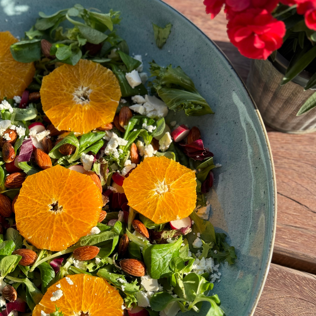 salad with oranges