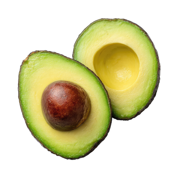 Avocado halveret med synlig sten