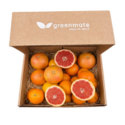 Grapefrugter i papkassen med greenmate logo