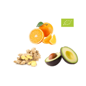 Økologisk avocado, appeslin og ingefær
