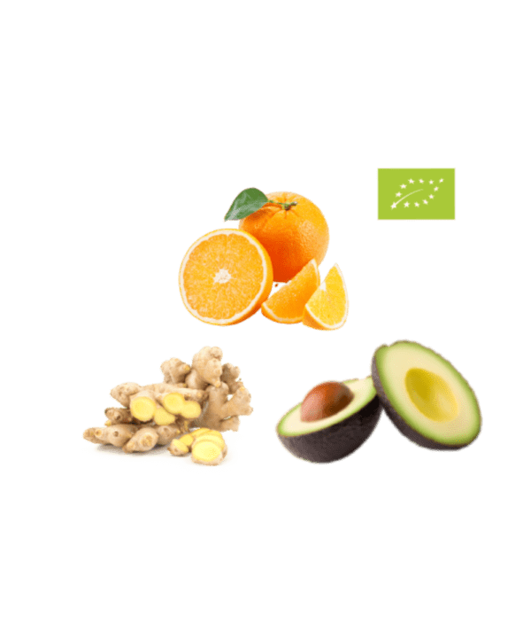 Økologisk avocado, appeslin og ingefær