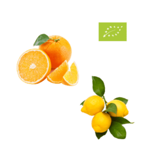 Økologisk appelsin og citron