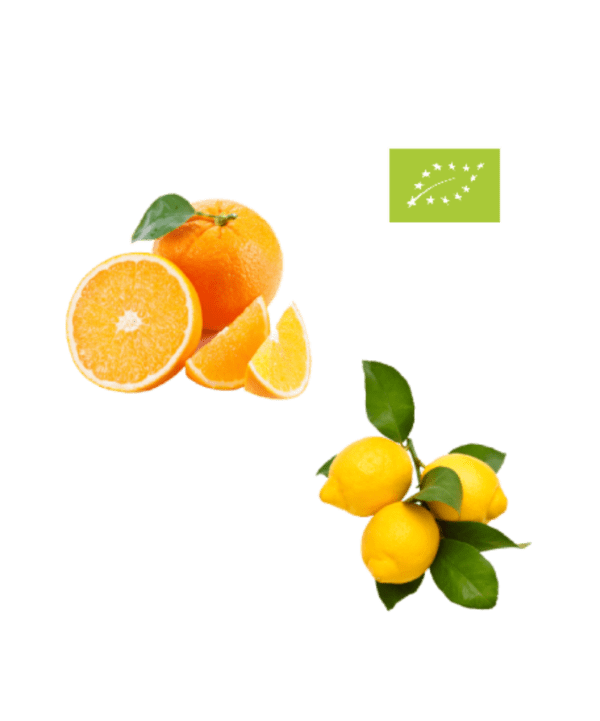 Økologisk appelsin og citron