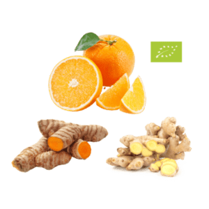 Appelsin, ingefær og gurkemeje